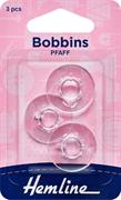HEMLINE HANGSELL - Plastic Bobbins, Pfaff (3 pcs)